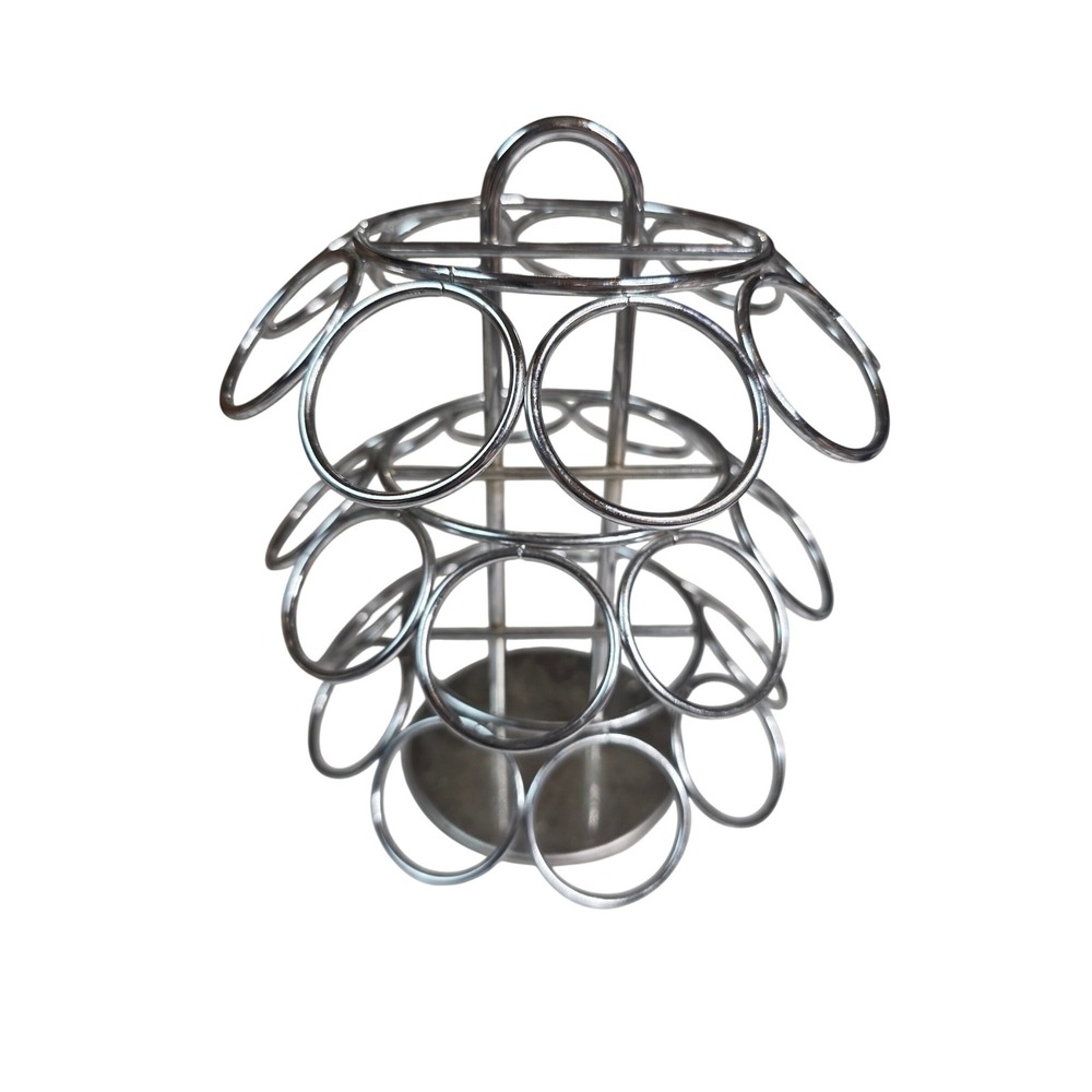 Chrome Rotating Coffee Pod Carousel 3-Tier K-Cup Holder Organizer‎ Tower L2
